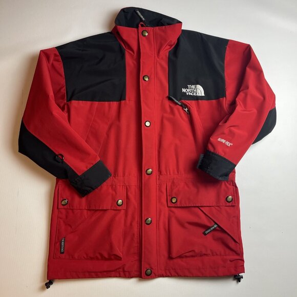 VTG The North Face 1990 Mountain Jacket GTX Gore-Tex Men’s Small Red (Read) - Picture 1 of 13